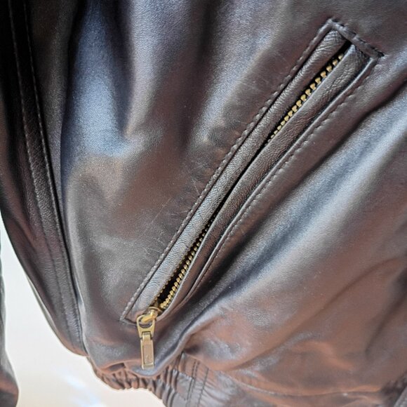 Silky Leather Men's Genuine Black Leather Bomber Jacket | EU 50 - Picture 3 of 14